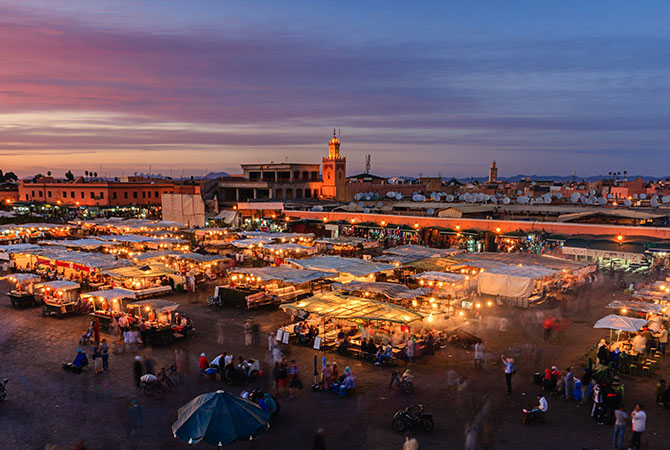 Places to visit in Marrakech : Jemaa el-Fna Square